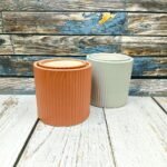Line Design Ceramic Planters Set of 2-AA7111
