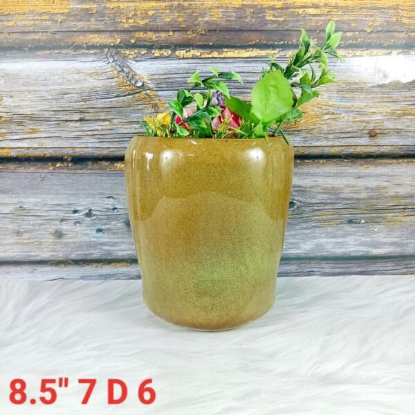 Glossy Finish Khurja Ceramic Indoor Pots-ST8527