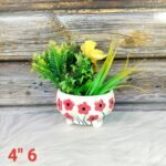 Handpainted Bowl Shape Ceramic Planters-ST8534