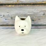 White Glaze Ceramic Animal Planters-ST8537
