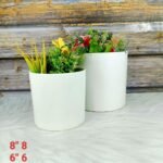 Pipe Shape Ceramic Planters Pot Set of 2-ST8562