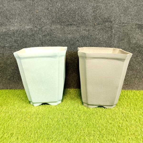 Square Shape Standing Outdoor Ceramic Pots-ST8568