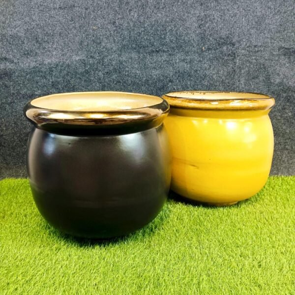 Glossy Glaze Dabbu Ceramic Planters Pot-ST8578